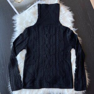 Size XS Turtleneck Wool Black Sweater Price Firm